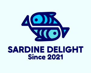 Sardine - Marine Aquatic Fish logo design