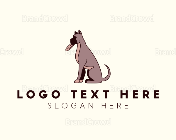 Pet Great Dane Dog Logo