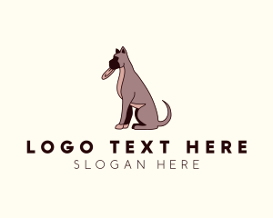 Veterinary - Pet Great Dane Dog logo design