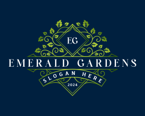 Elegant Leaf Garden logo design