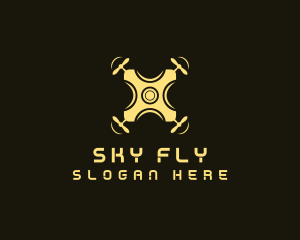 Quadcopter - Quadcopter Drone Camera logo design