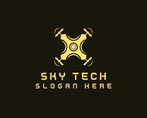 Drone - Quadcopter Drone Camera logo design