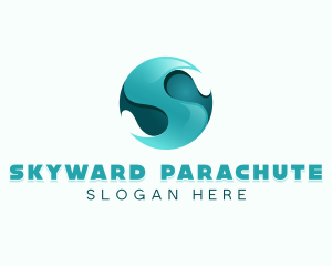 3d Sphere Water logo design