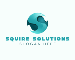 3d Sphere Water logo design