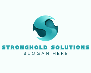 3d Sphere Water logo design