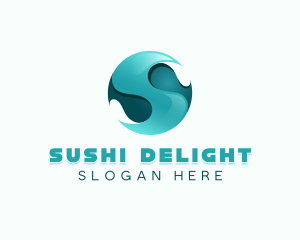 3d Sphere Water logo design