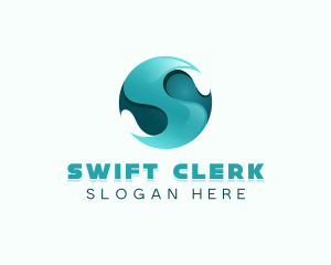 3d Sphere Water logo design