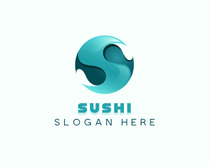 3d Sphere Water logo design