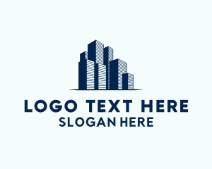 Structure - Blue City Building logo design