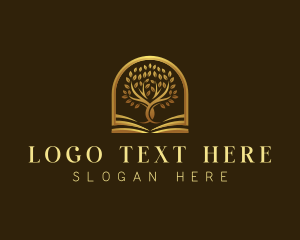 Library - Premium Tree Book logo design