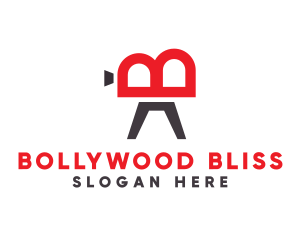 Bollywood - Video Camera Letter B logo design