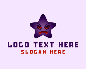 Emoji - Angry Purple Star logo design