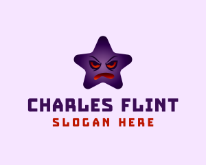 Violet - Angry Purple Star logo design