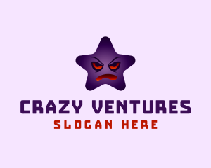 Angry Purple Star logo design