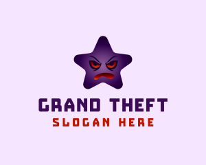 Villain - Angry Purple Star logo design