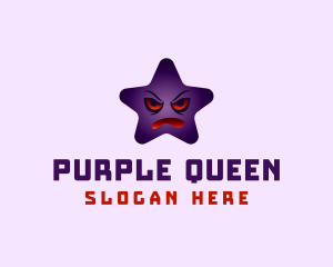 Angry Purple Star logo design