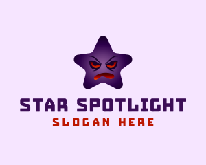 Angry Purple Star logo design