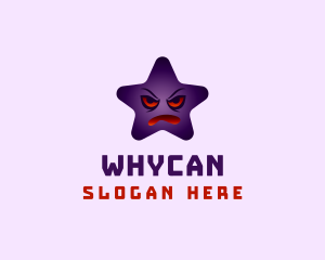 Facial Expression - Angry Purple Star logo design