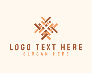 Interlaced - Rattan Woven Textile logo design