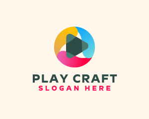 Abstract Media Play logo design