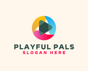 Abstract Media Play logo design