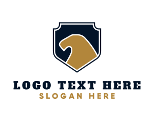 Law Enforcer - Gold Eagle Badge logo design