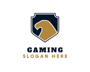Flying - Gold Eagle Badge logo design