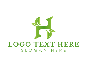 Lifestyle - Herbal Leaf Letter H logo design