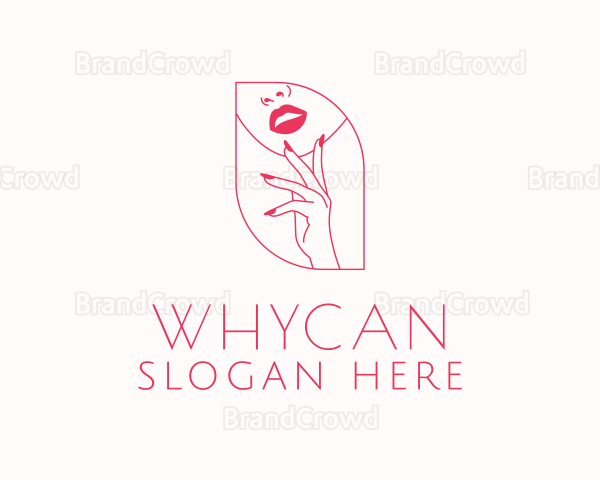 Woman Cosmetic Lips Logo