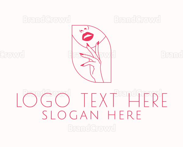 Woman Cosmetic Lips Logo