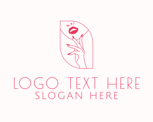 Girl - Woman Cosmetic Lips logo design