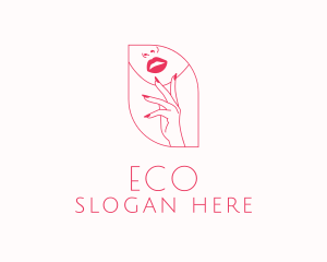 Woman Cosmetic Lips  Logo
