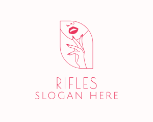 Woman Cosmetic Lips  Logo