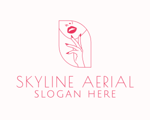 Woman Cosmetic Lips  Logo