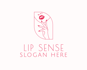 Woman Cosmetic Lips  logo design