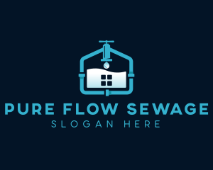 Sewage - Pipe Valve Plumbing logo design