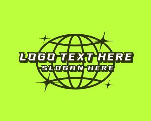 Millennial - Galaxy Grid Planet logo design