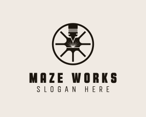 CNC Laser Machinery logo design