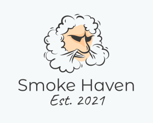 Smoke - Angry Face Smoke logo design