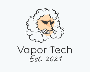 Vapor - Angry Face Smoke logo design