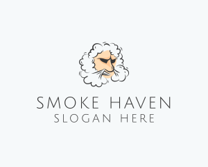 Smoking - Angry Face Smoke logo design