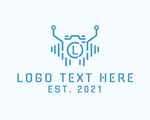 Photo Studio - Digital Tech Camera logo design