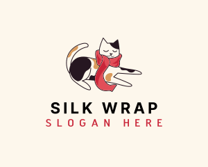 Pet Cat Scarf logo design