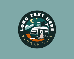 Vacation - Camping Camper Van Travel logo design