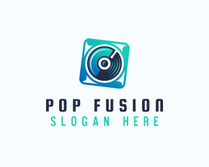 Pop - Dj Disc Music logo design