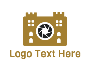 London - Castle Camera Lens logo design