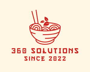 Vegan Ramen Bowl logo design