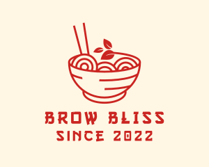 Vegan Ramen Bowl logo design