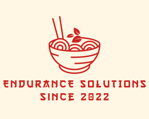 Vegan Ramen Bowl logo design