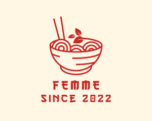 Vegan Ramen Bowl logo design